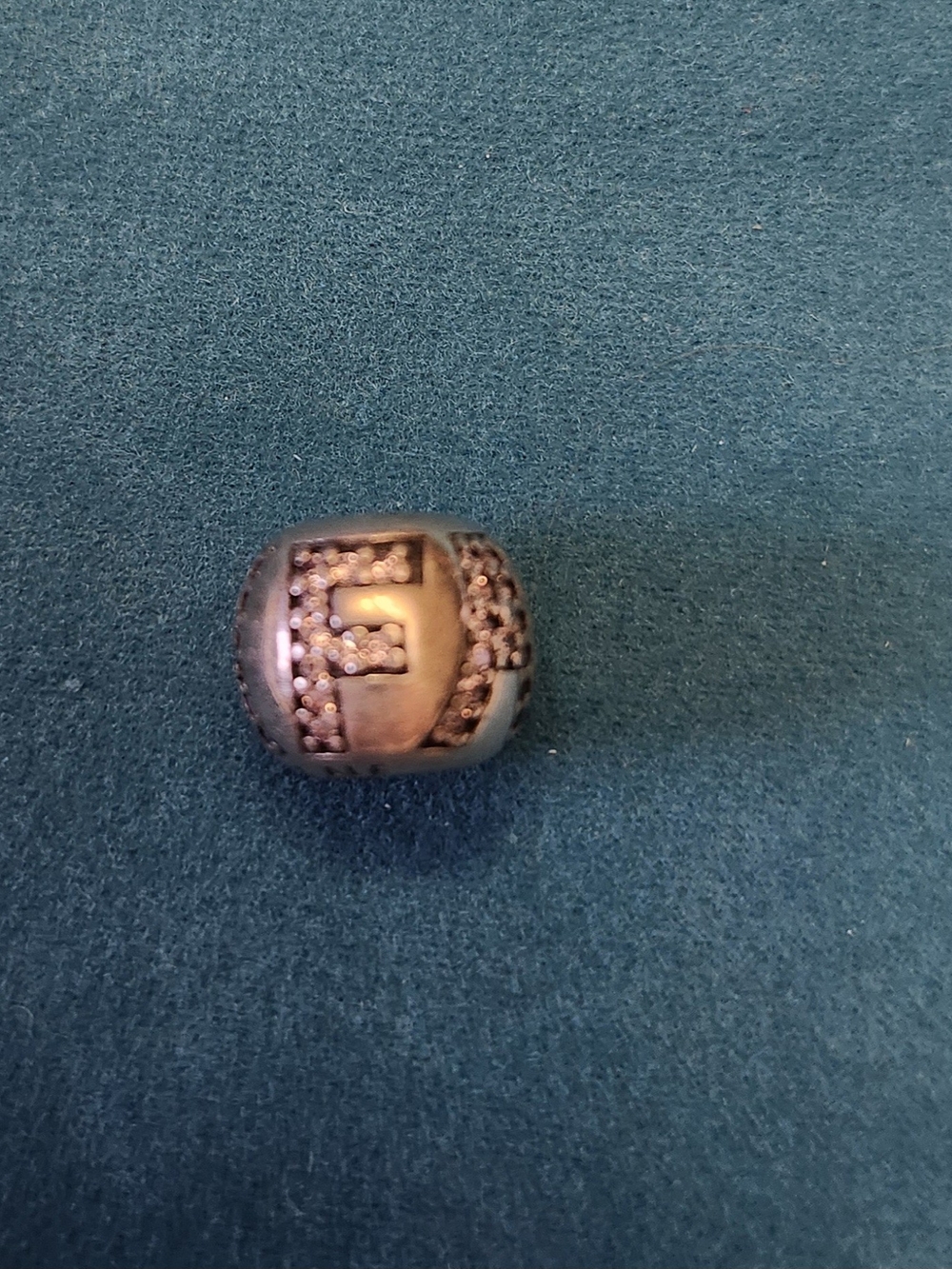 Authentic Pandora "SURROUNDED BY FAITH" Sterling Silver 925 Bead Barrel Charm
